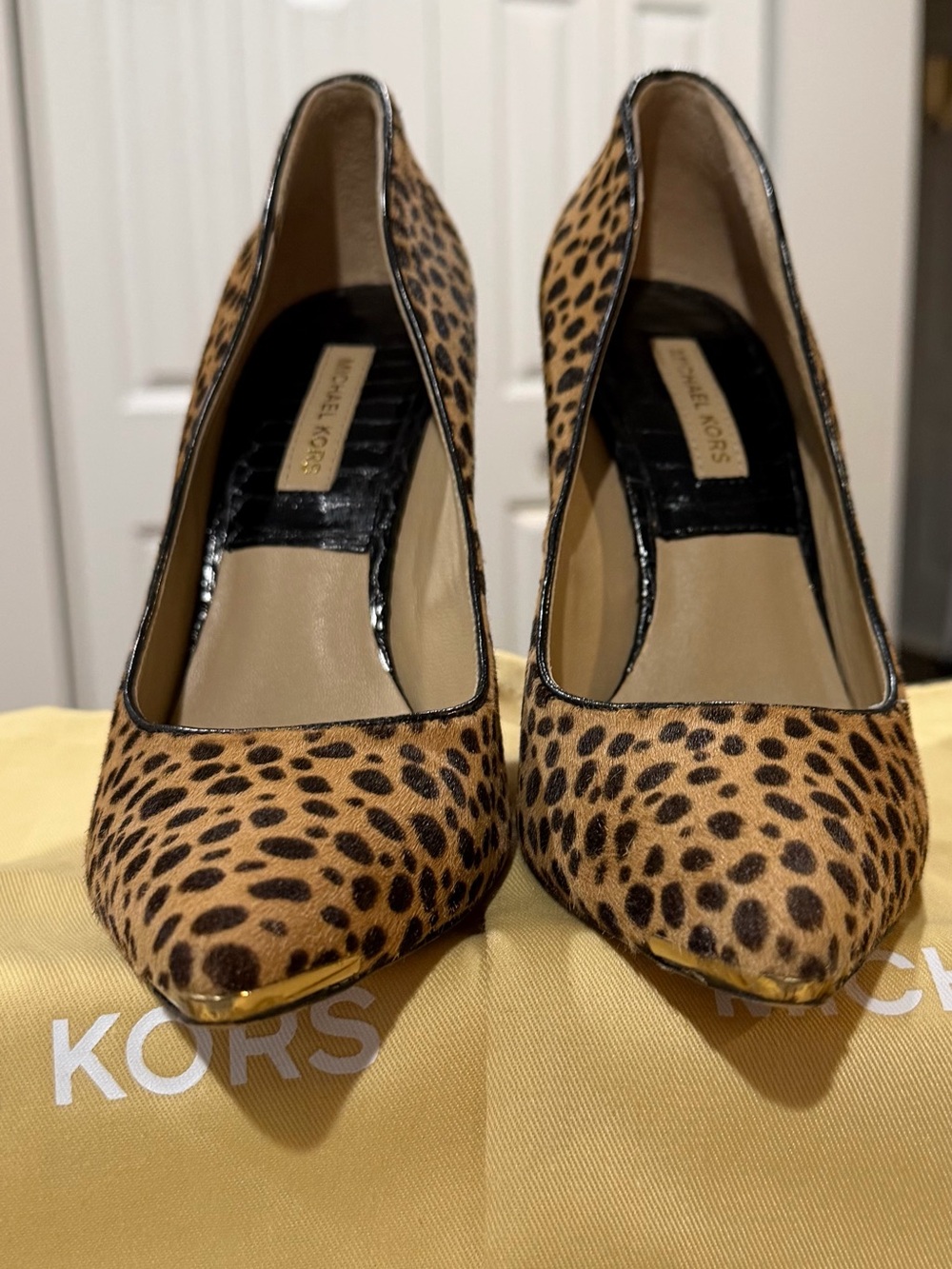MICHAEL KORS PONYHAIR LEOPARD PRINT STILETTO PUMPS - SIZE IT 36 - Picture 8 of 12